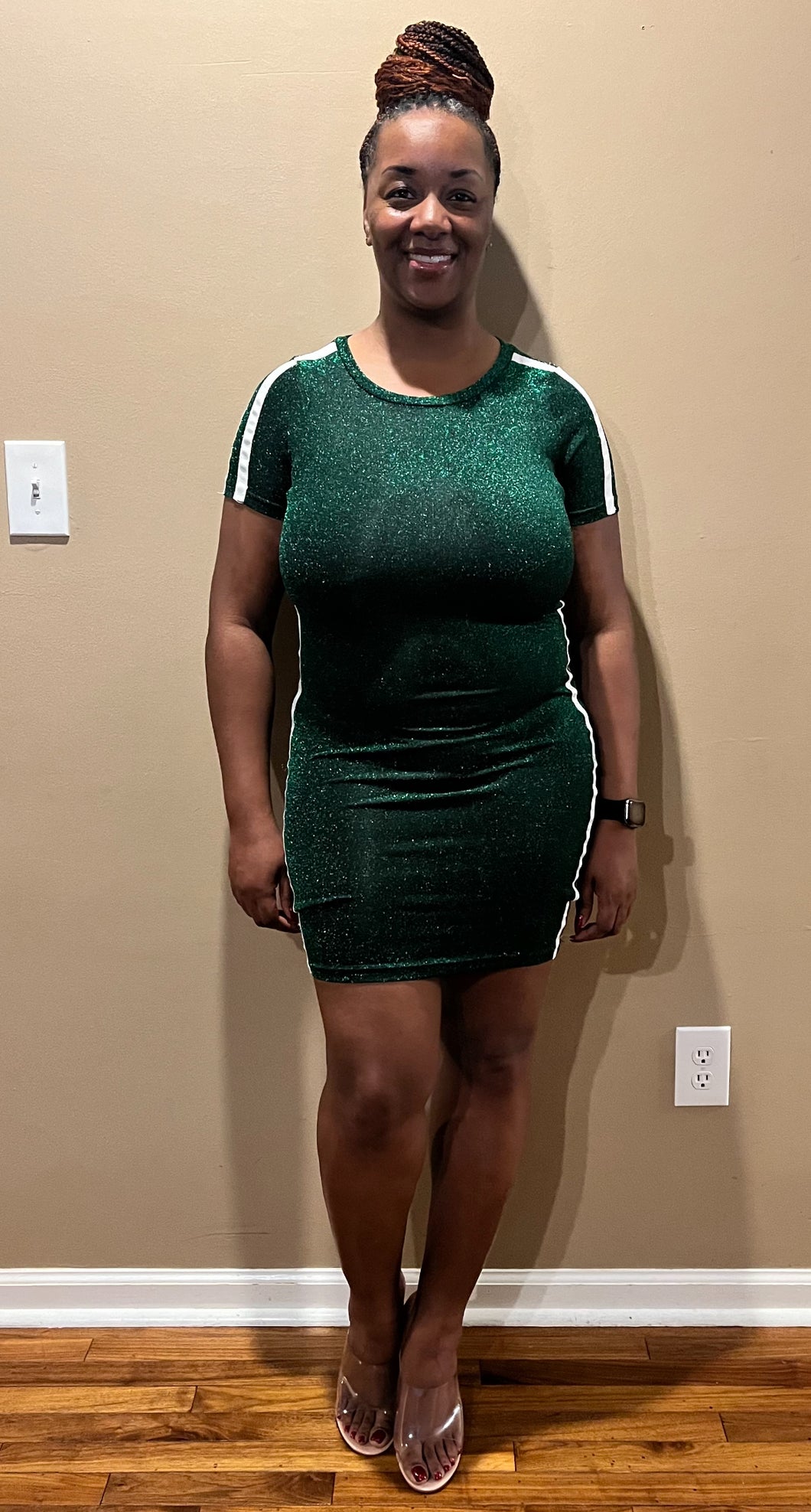 Green Gem Sparkle Dress - Foxy And Beautiful Boutique