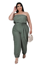 Strapless Jumpsuit - Olive - Foxy And Beautiful