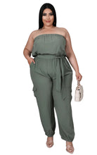 Strapless Jumpsuit - Olive - Foxy And Beautiful
