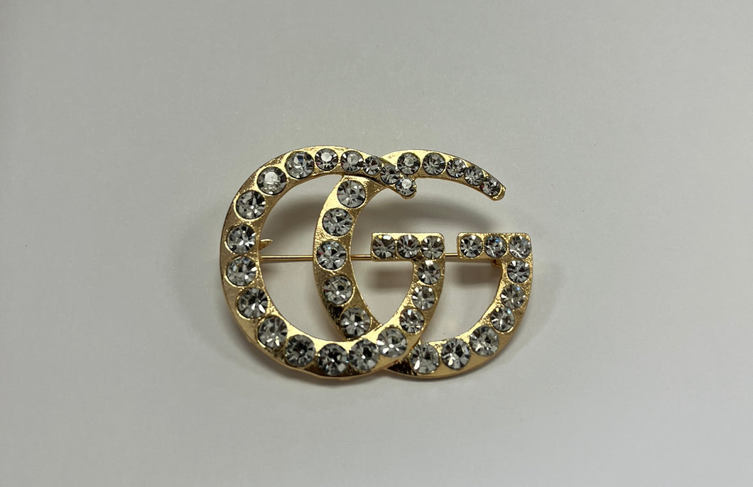 Gold Double G Brooch - Foxy And Beautiful