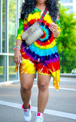 Tie Dye Biker Set - Foxy And Beautiful
