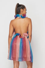 Julianna Stripe Ruffle Rhinestone Dress - Foxy And Beautiful