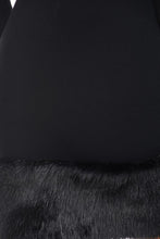 Hailey Faux Fur Trimmed Dress - Foxy And Beautiful