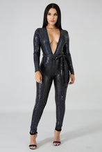 blue jumpsuit