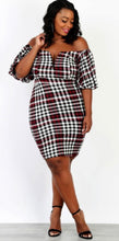 Burgundy Plaid Dress - Foxy And Beautiful