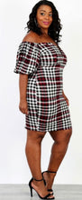Burgundy Plaid Dress - Foxy And Beautiful