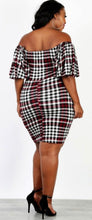 Burgundy Plaid Dress - Foxy And Beautiful