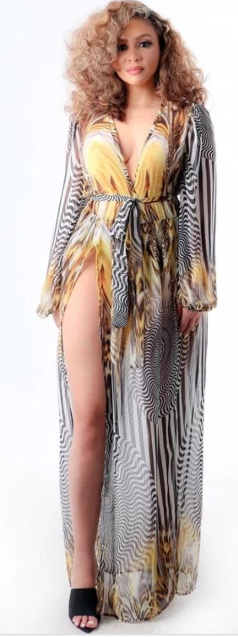 Safari Maxi Dress - Foxy And Beautiful