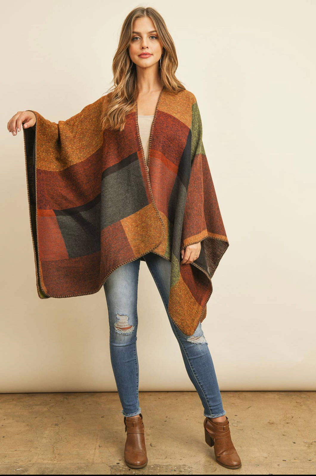 Multicolored Geometric Kimono - Foxy And Beautiful