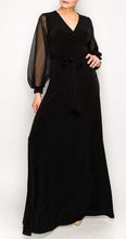 Dotted Sleeve Maxi Dress - Foxy And Beautiful