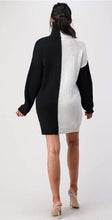 Black & White turtleneck Sweater Dress