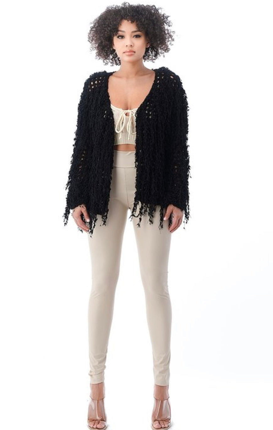 Shaggy Fringe Jacket - Foxy And Beautiful