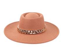 Felt Brim Hat w/ Chain Accent - Foxy And Beautiful