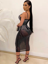 black midi dress