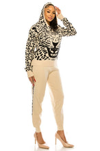 Knitted Leopard Hoodie Set - Foxy And Beautiful