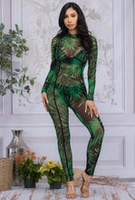 Mesh Palm Jumpsuit - Foxy And Beautiful