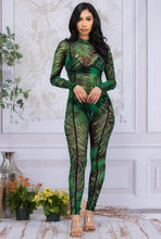 Mesh Palm Jumpsuit - Foxy And Beautiful