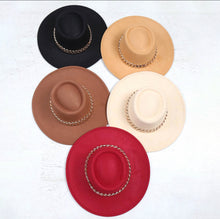 Felt Brim Hat w/ Chain Accent - Foxy And Beautiful
