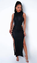 black maxi dress