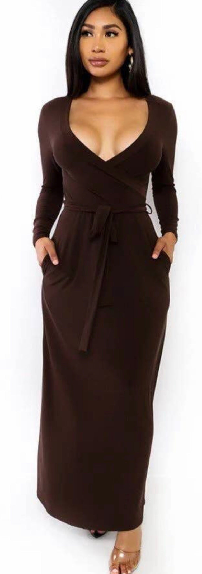 Chocolate Brown Maxi Dress - Foxy And Beautiful