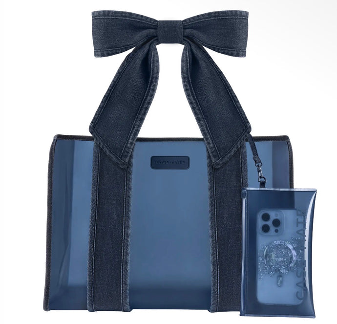 Denim Bow Jelly Tote