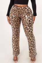 Leopard Sequined Flared Pant