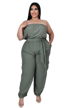 Strapless Jumpsuit - Olive - Foxy And Beautiful