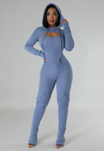 Mineral Wash Jumpsuit Set