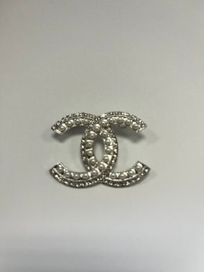 Silver Double C Brooch - Foxy And Beautiful