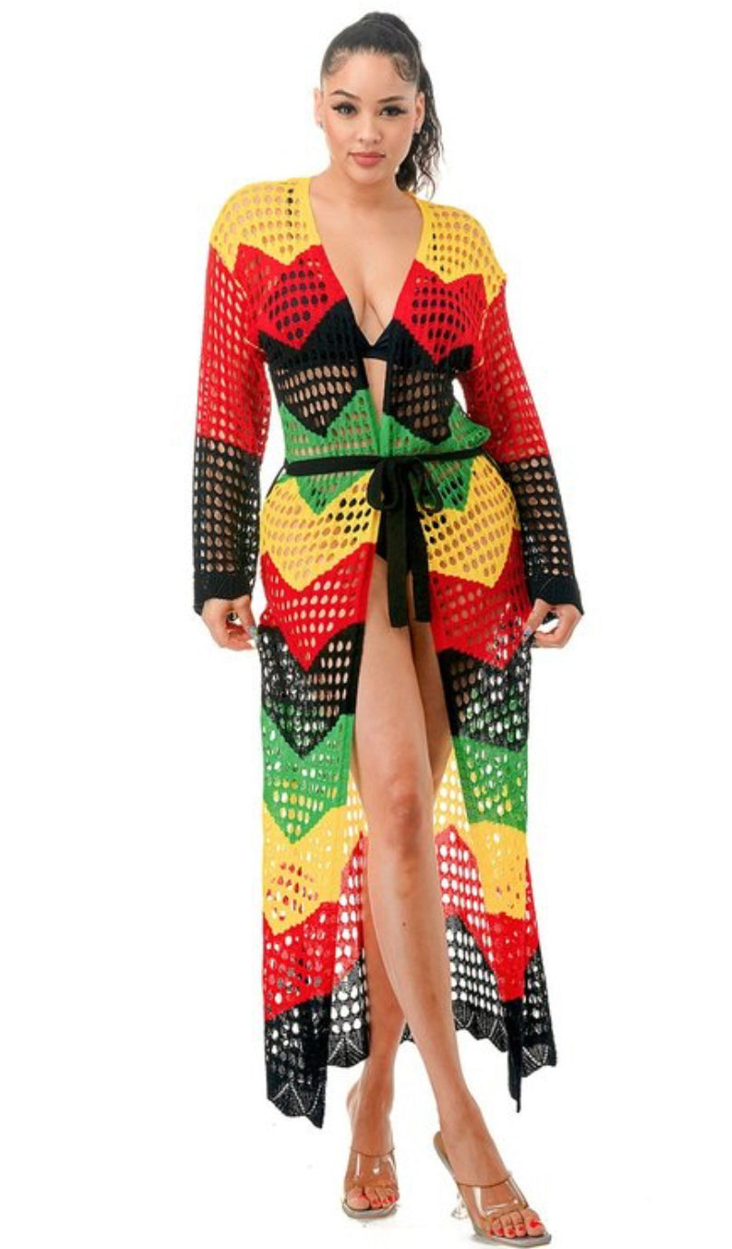 Jamaican Crochet Kimono Foxy And Beautiful Boutique