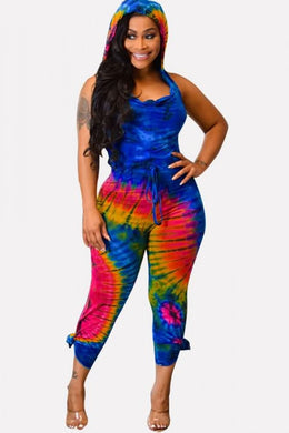 Royal Tie Dye Jumpsuit - Foxy And Beautiful