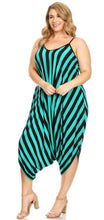 Striped Harem Jumpsuit - Foxy And Beautiful