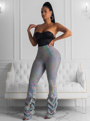 Rainbow Hologram Pants - Foxy And Beautiful