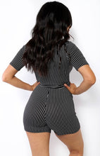 Pinstriped Romper - Foxy And Beautiful