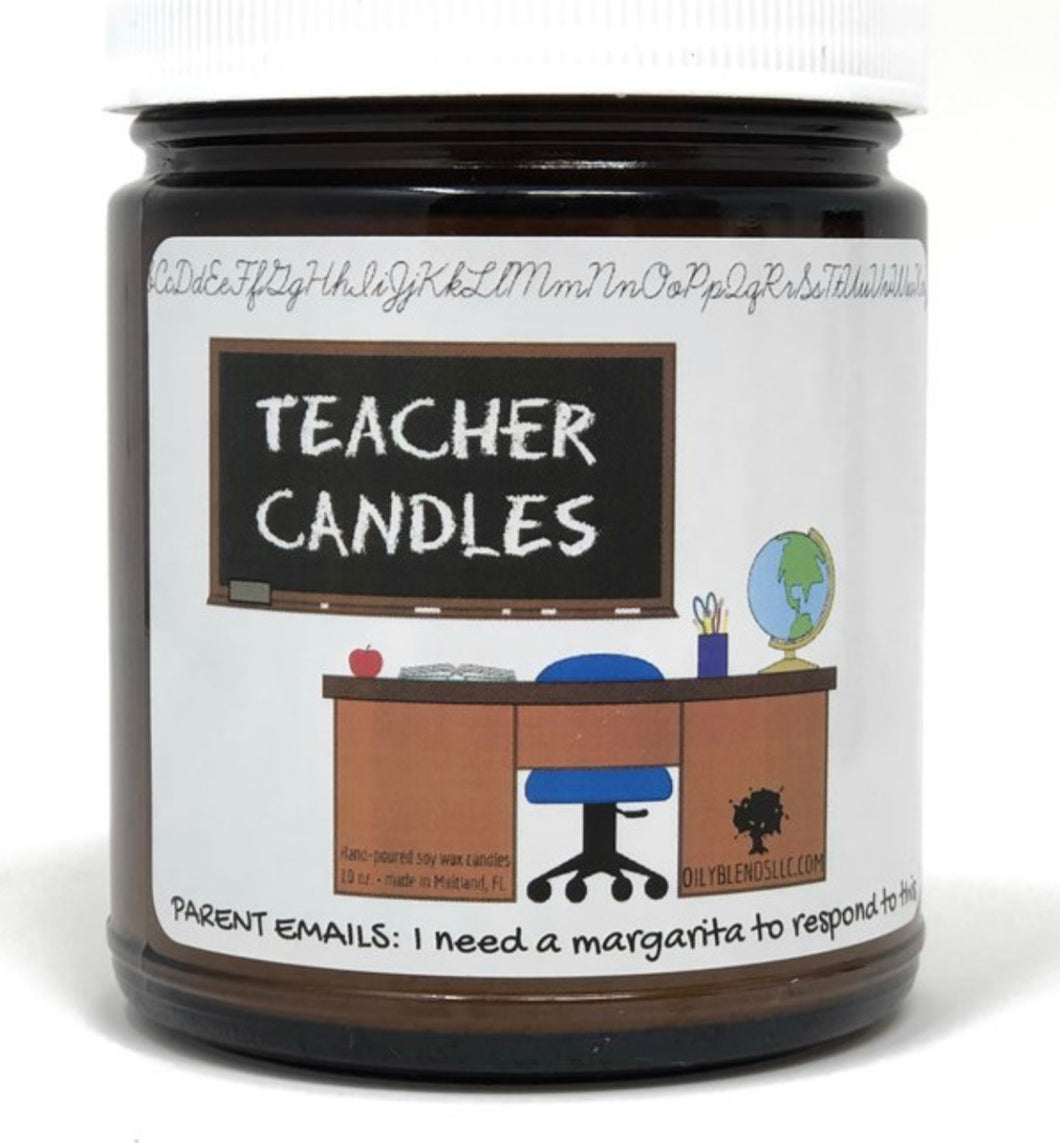 Teacher Candles Soy Wax 10 oz. - Foxy And Beautiful