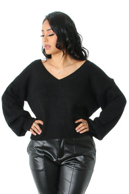 Oversized Black Sweater - Foxy And Beautiful