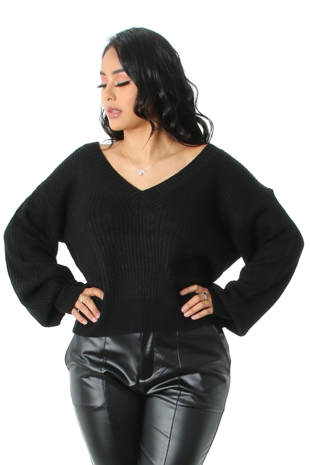 Oversized Black Sweater - Foxy And Beautiful