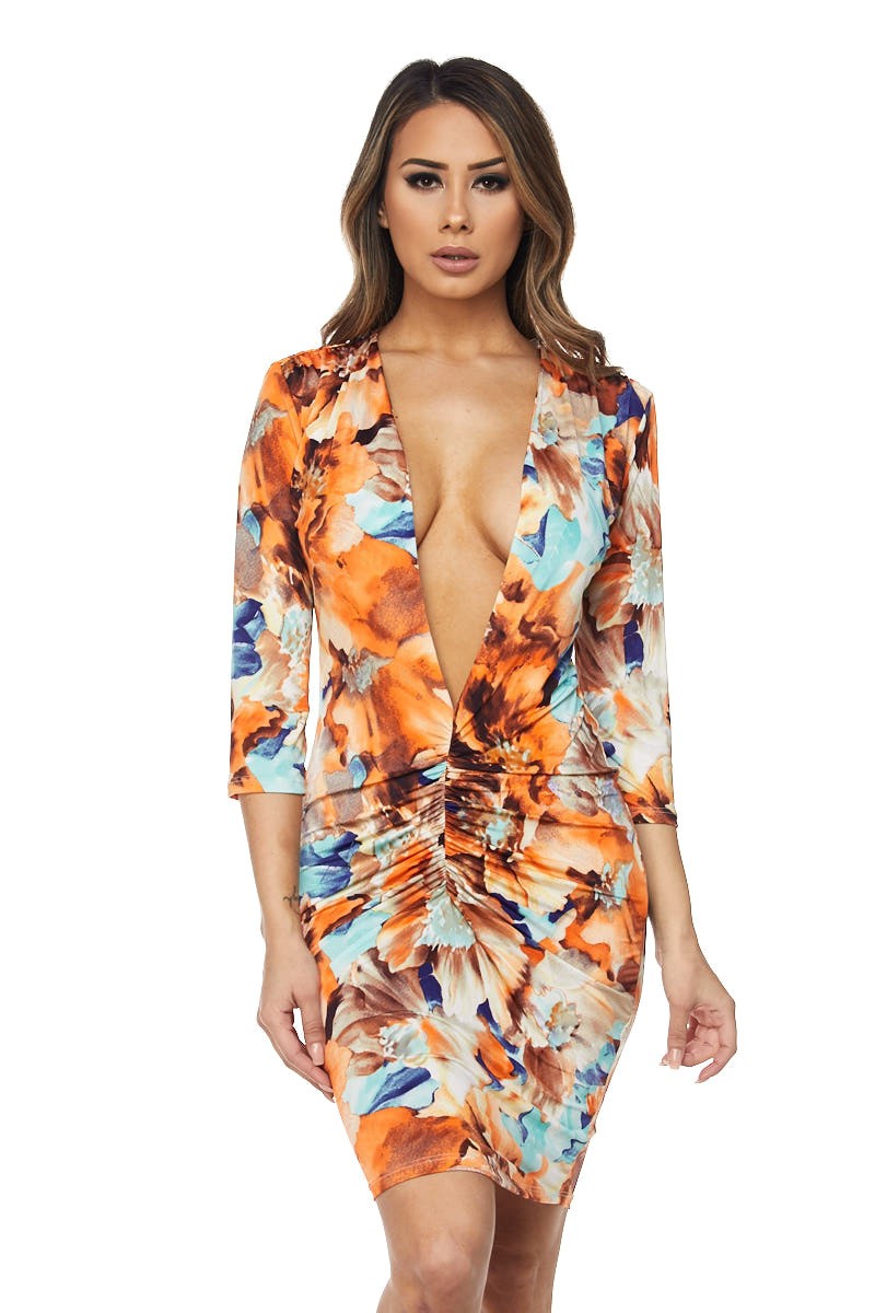 Sunset Delight Low Cut Dress - Foxy And Beautiful