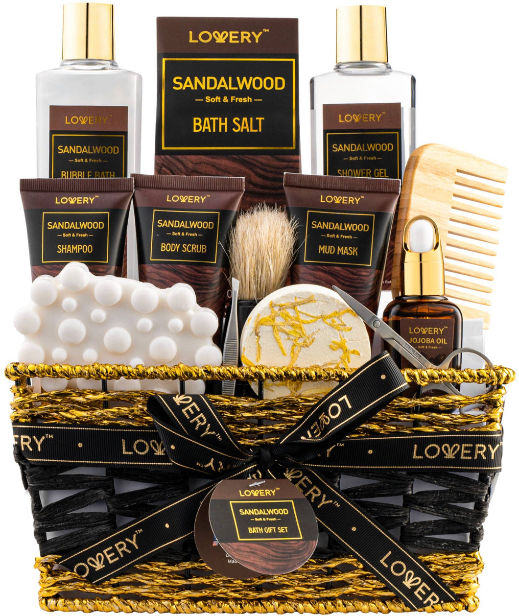 14pc Sandalwood Bath Set & Grooming Kit - Foxy And Beautiful