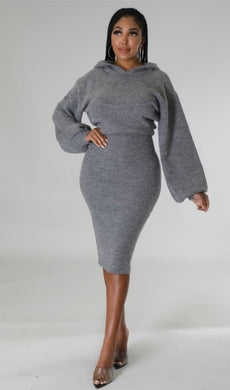gray sweater dress